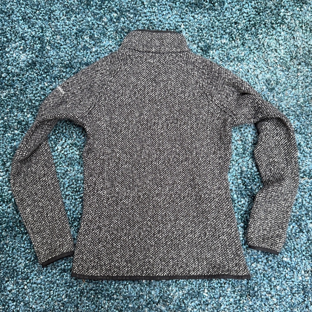 Black and White Zip-Up Fleece Jacket - Picture 2 of 4